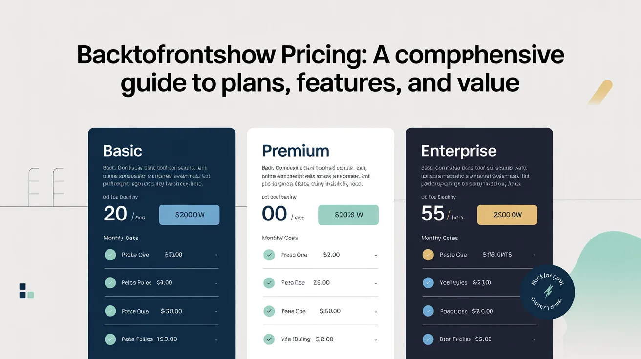 backtofrontshow pricing