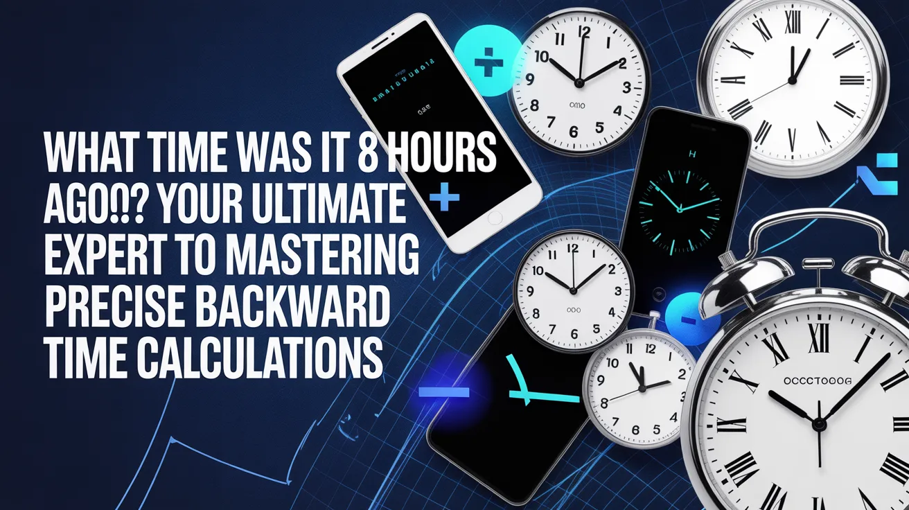 What Time Was It 8 Hours Ago? Your Ultimate Expert Guide to Mastering Precise Backward Time Calculations