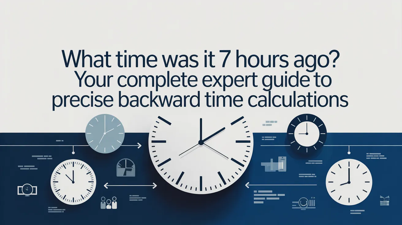 What Time Was It 7 Hours Ago? Your Complete Expert Guide to Precise Backward Time Calculations